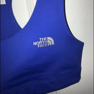 The north face blue sports bra